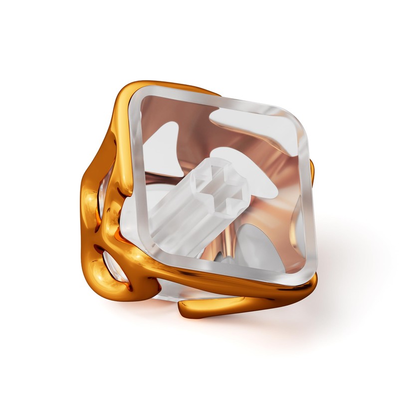 GMKWTL XVX Custom Keycaps, Metal Liquid Transparent Key caps, 1U