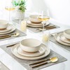 AmorArc Ceramic Dinnerware Sets for 4, 12 Pieces Handpainted Plates