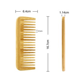 Wide Tooth Comb for Curly & Thick Hair - Natural Anti-Static Detangling Comb for Men and Women - Durable Scalp Massage Hair Tool (1PCS)