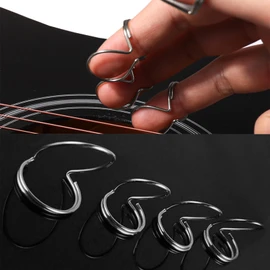4 Pcs Butterfly Finger Picks - Adjustable Alloy Thumb Picks for Guitar & Bass (Silver)
