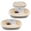 11 Inch Oblong Banneton Bread Proofing Basket and Linen Liner
