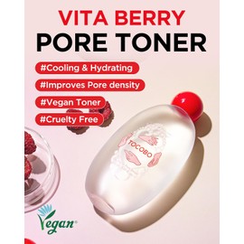 TOCOBO Vita Berry Pore Toner 150 ml Tóner Facial Vegano con Vitaminas para Piel Grasa y Mixta