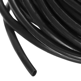 sourcing map 5m PVC Cable Sleeve Tubing, 1.5mm PVC Tube Black Cord Organizer Wire Shielding Sheathing Wrap