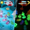 GSrenyu 72 Pcs Mini Resin Animals Luminous Resin Animals Ducks,