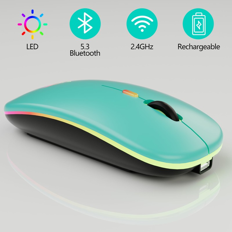 TQQ Wireless Mouse (Sky Blue)