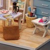 DIY Dollhouse Miniature Dollhouse Kit, Dollhouse Miniature with LED Light,
