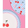 xo, Fetti Cherry Blue Gingham Paper Plates | 24 pcs