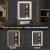 LOAAO 24"X32" LED Bathroom Mirror Black Framed, Anti-Fog, Dimmable, Lighted