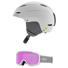 Giro Ceva MIPS Combo PackSki Helmet - Snowboarding Helmet with Matching Goggles Matte White/White Grey Chute M (55.5-59cm)