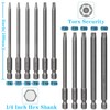 WANGR 11pcs Torx Screwdriver Bit Set T6-T40 1/4 Inch Hex