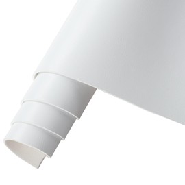 Picheng Tooling Leather Square: 13.78''X26'' Smooth Faux Leather Tooling Sheets 2mm Thick Leather Sheets for Crafts Tooling Sewing Earring Wallet Hobby (13.78''X26'', White)