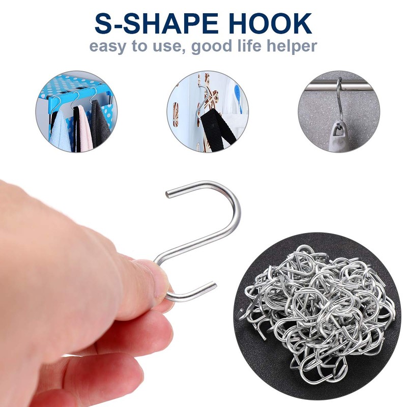 TOPBATHY 100 Pcs S Hooks S Shaped Hook Heavy Duty