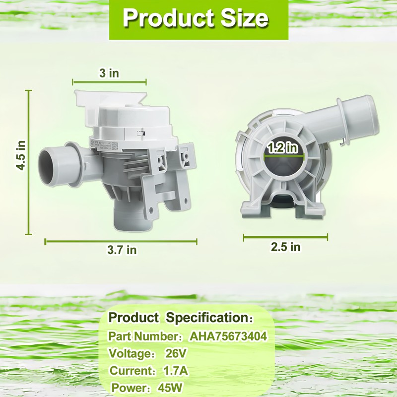 2025 Upgraded AHA75673404 AHA75673402 Washer Drain Pump Assembly Compatible with