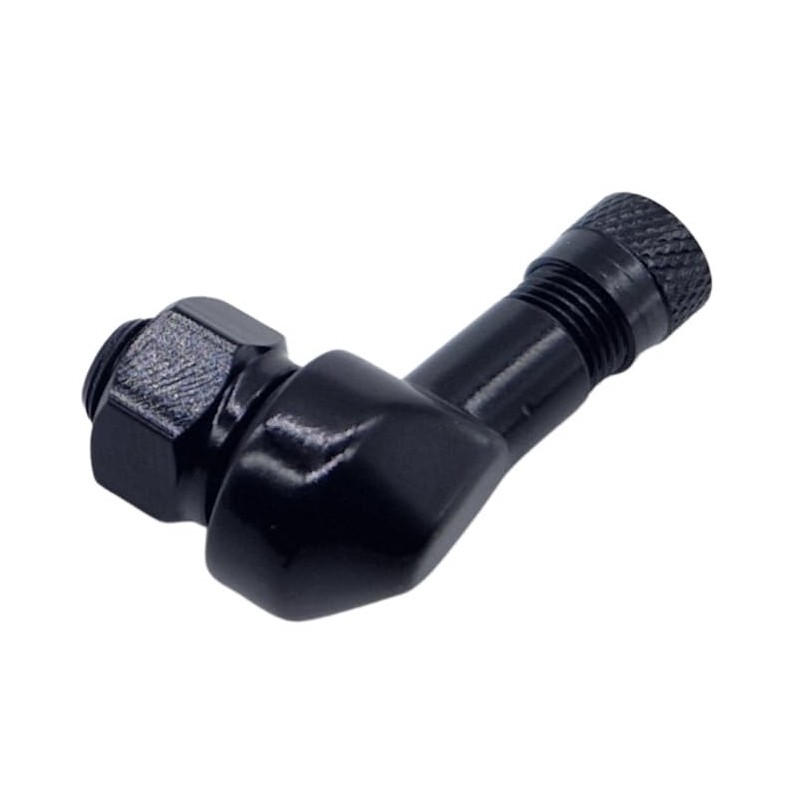 Felgenfactory 2x Motorcycle Aluminium Angle Valve Black 8.3 mm Valves