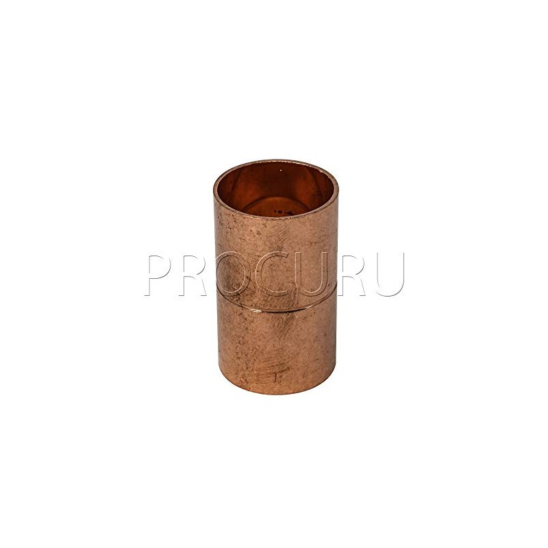 PROCURU 1-Pack 1-1/2 Inch Copper Coupling with Stop (Roll or