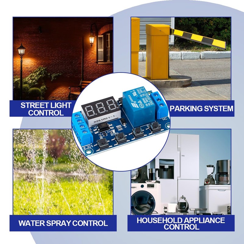 Innfeeltech 3pcs DC 6-30V Delay Relay Time Programmable Relay with