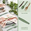 Kochorie 360 Pcs Woodland Plastic Silverware Disposable Flatware Plastic Cutlery
