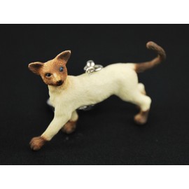 Miniblings Siamese Cat Key Ring Chain Keychain Pet Cats Animal