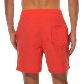 Viosea Board Shorts No Liner Men's Swim Trunks 5 inch Inseam with Pockets Beach Shorts Quick Dry Swimming Trunks for Beach Volleyball, Orange M