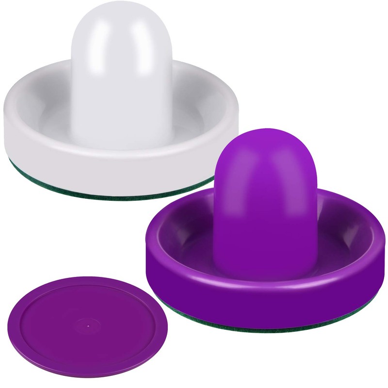 ONE250 Air Hockey Pushers and Purple Air Hockey Pucks, Goal