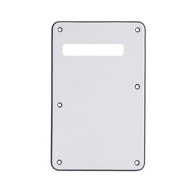Guitar Anatomy Strat Stratocaster Electric Guitar Back Plate Trem Tremolo cover USA MEX FIT - White