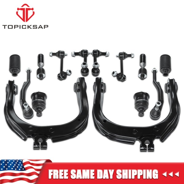 Topicksap Front Upper Lower Control Arm w/ Ball Joints Kit