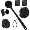 Set de 8 Cepillos Corporales de Silicona con Mango Largo