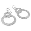 Hammered Hoops 925 Sterling Silver Circle Earrings
