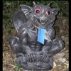 Gargiggles Father Boris Gargoyle Solar Light Up Eyed Garden and