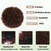 quesdom Afro Puff Ponytail Extension Synthetic Medium Brown 80 Grams