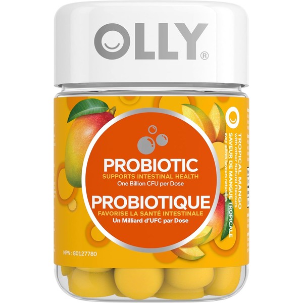 OLLY Probiotic Supplement Mango Chewable Gummy to support gut health