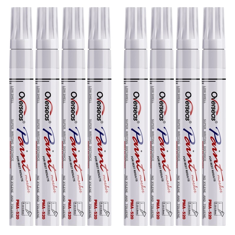 Overseas Paint Pens Paint Markers - White Permanent Markers 8