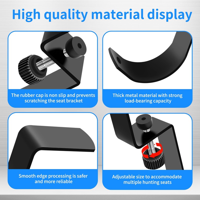 Metal Hunting Tree Stand Seat Hangers 4PCS Adjustable Treestand Gear
