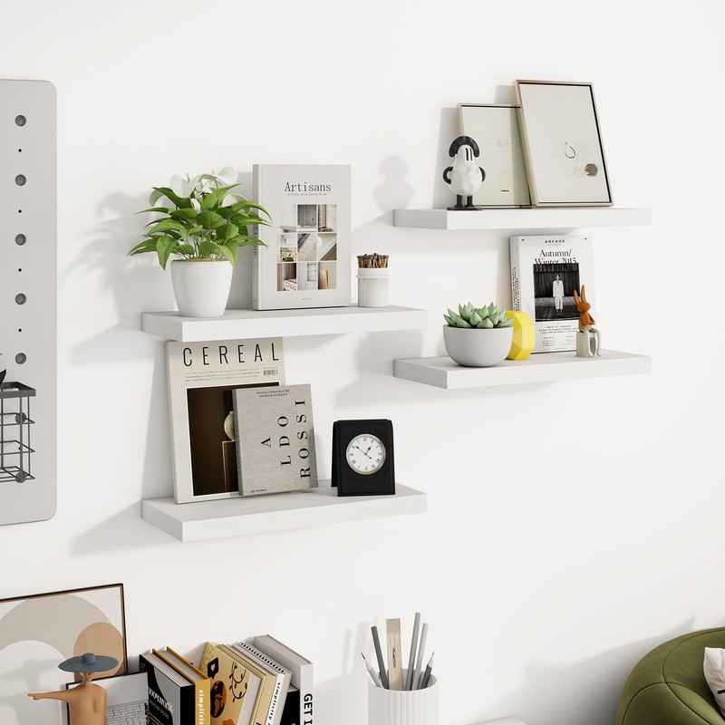 Venusmiles Bathroom Floating Shelves for Wall, 15" Wall Mounted Shelves