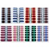WOKOTO 8 Sheets Glitter Adhesive Nail Art Polish Stickers Tips