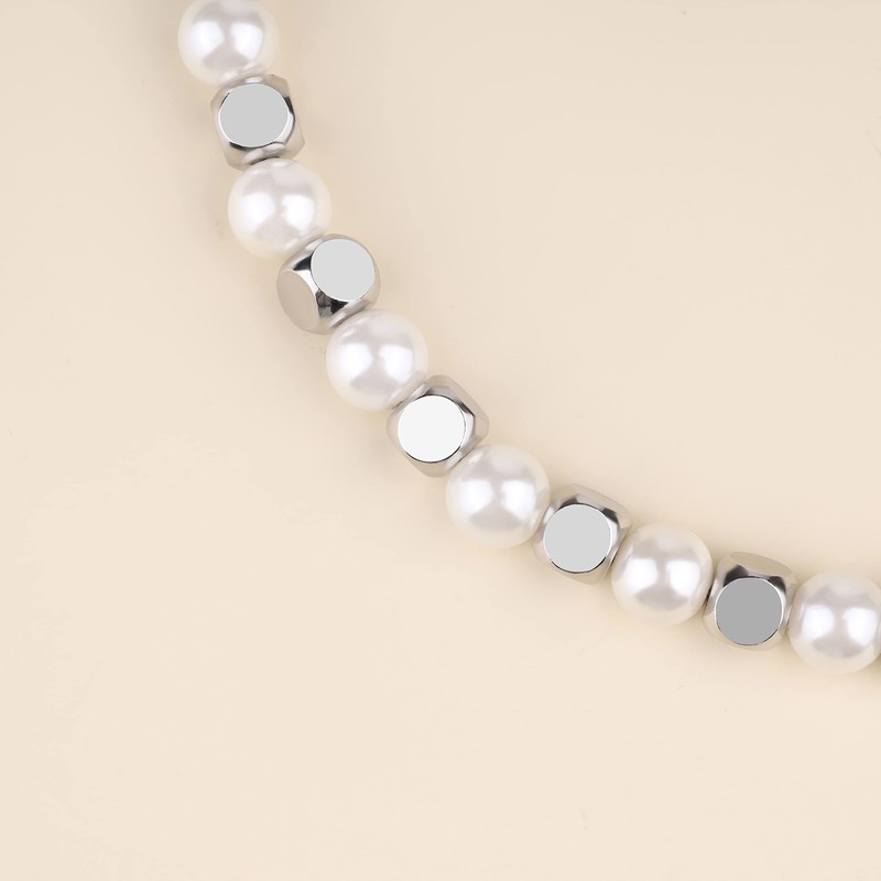 GAVU Simple Beaded Shell Pearl Bracelet for Men