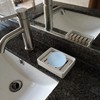 Ceramic Soap Dish Stainless Steel Soap Holder for Bathroom and