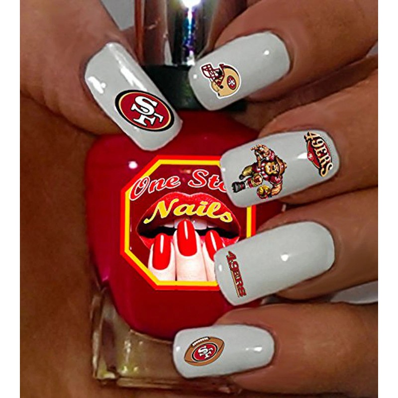 One Stop Nails San Francisco 49ers Clear Vinyl PEEL and
