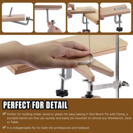 Dpaaoyer 14-Piece Jeweler'S Saw Horse Combo Set, Adjustable Jeweler'S Saw Horse, Wood Bench Tools for Jewelry Making