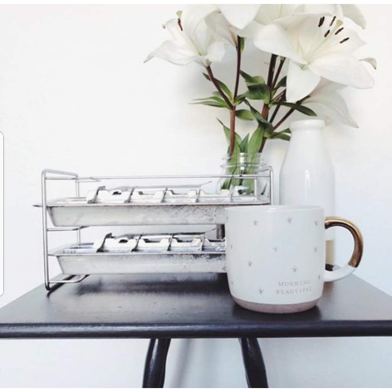 Ecozoi Stainless Steel Metal Ice Cube Trays With Easy Release