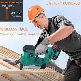 Jovant 2-IN-1 Power Brad Nailer Cordless with 20V Battery,18-Ga Nail Gun Battery Powered,Compact Cordless Nail Gun/Portable Bag
