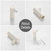 BVL Towel Hooks, White, Pack of 5, Wall Hooks, 304