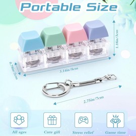 Keyboard Fidget Clicker with LED: Anxiety & Stress Relief Sensory Toy - Style:  Macaron1 , Size:  Macaron2