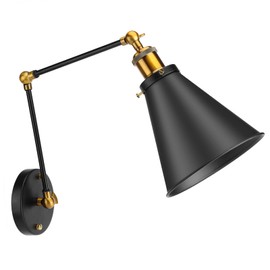 Vintage Wall Lamp Industrial Loft Adjustable Swing Arm Ambient Lighting Wall Sconce Lamp Warehouse Wall Decoration
