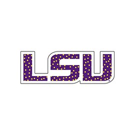 Craftique LSU Decal (POLKA DOT LSU DECAL (3",6"), 3 in)