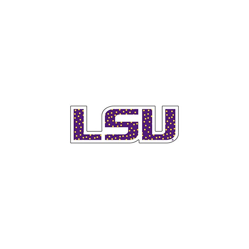 Craftique LSU Decal (POLKA DOT LSU DECAL (3",6"), 3 in)