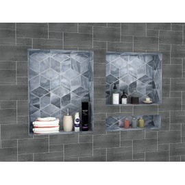 Uni-Green Shower Niche 20X32 Recessed Shower Shelves and Tile Shower Niche Easy Installation and Bonding Friendly