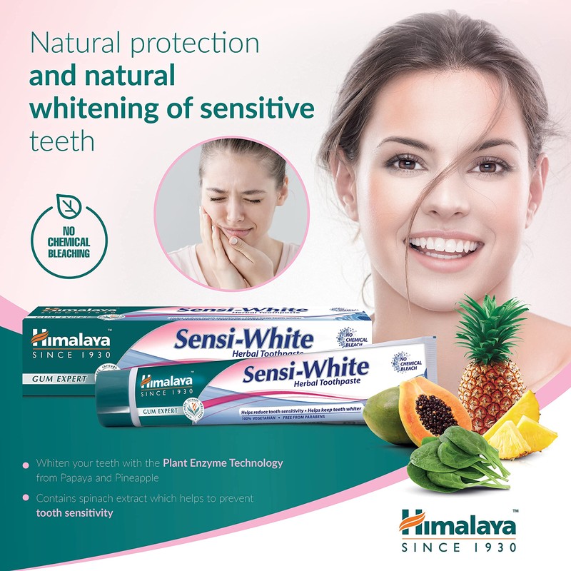 Himalaya Herbal Sensi-White Toothpaste Helps in Teeth whitening| Rapid and