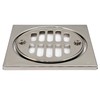Westbrass R313-05 Square Brass Shower Tile with Round Strainer Grid