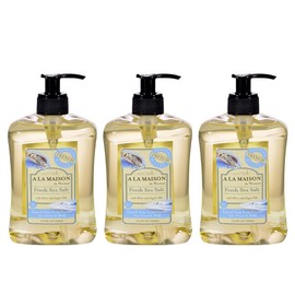 A La Maison Soap - French Liquid Hand Soap - Sea Salt, 16.9 Fl Oz (Pack of 3)